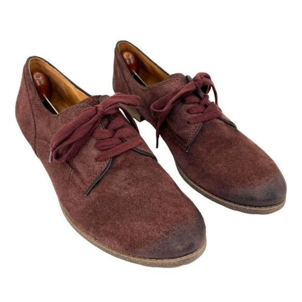 Anthropologie Naya Tiber Oiled Suede Oxford Shoes Size 11M